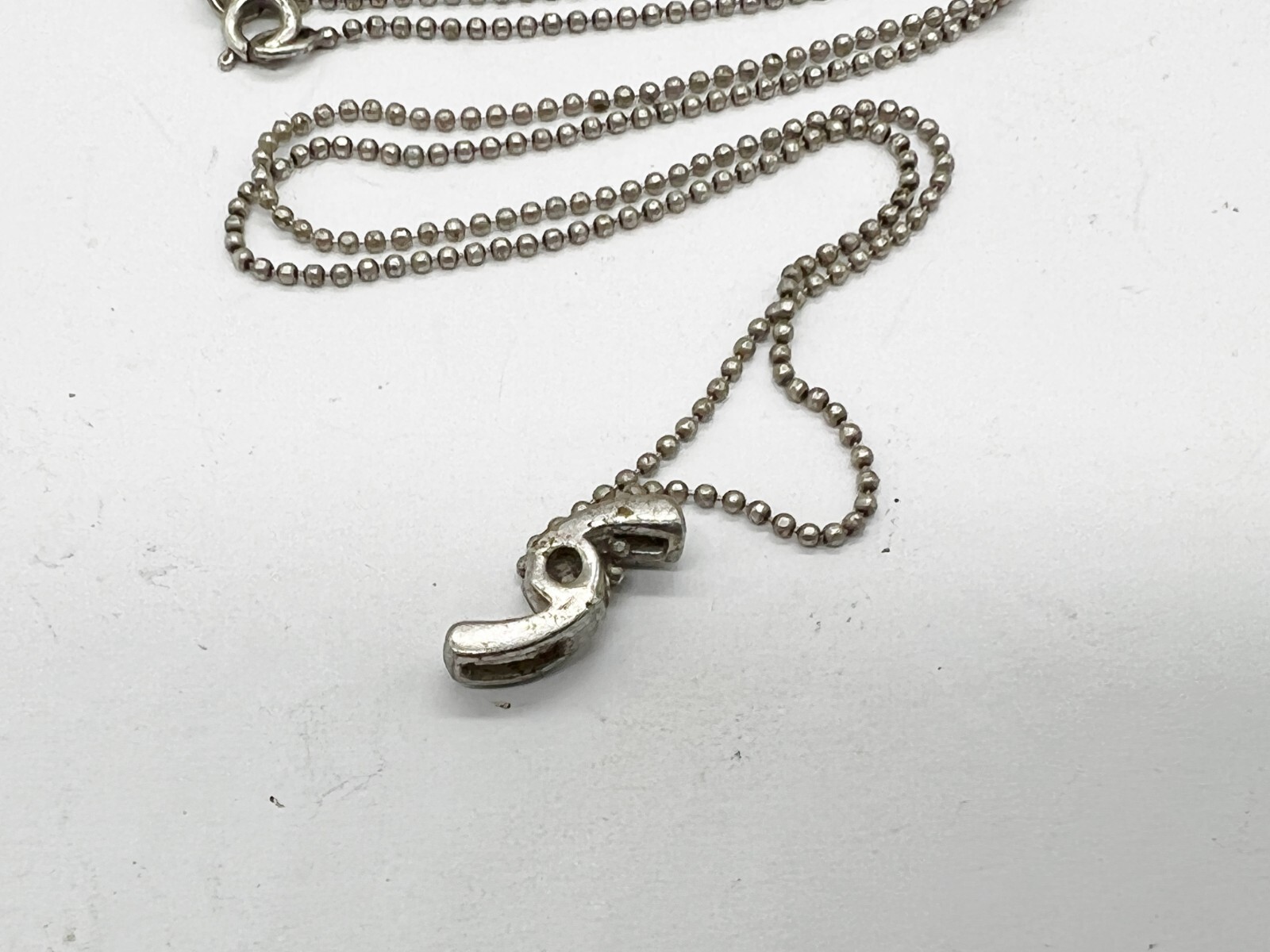 VINTAGE SOLID SILVER MODERNIST GEM SET SOLITAIRE … - image 3