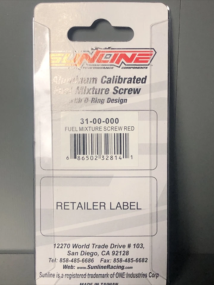 Tornillo mezclador de combustible rojo Sunline con junta tórica - para carburador KEIHIN FCR Foto 2 de 2