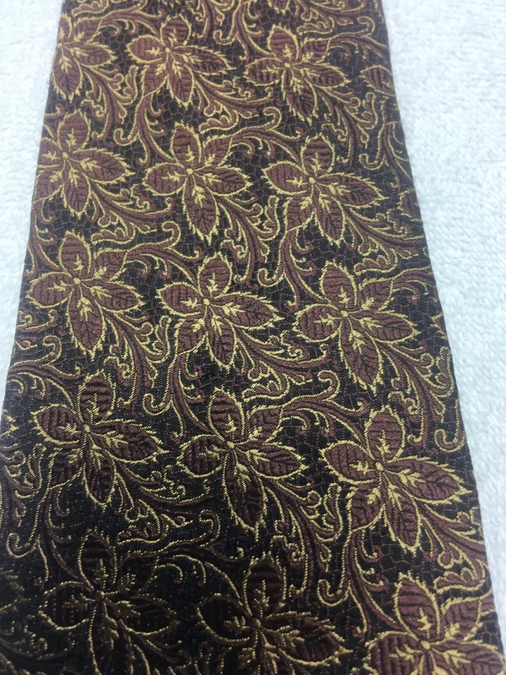 CORBATA EXPRESS HOMBRE TONOS MARRÓN CON DORADO 3,75 X 60 Foto 3 de 4