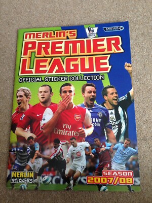 Merlin Premier League 2007/2008 Sticker Album Complete And In Mint  Condition