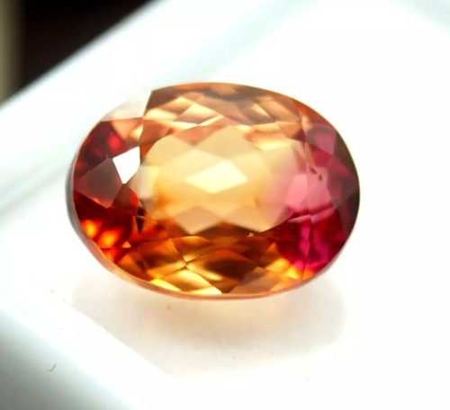 11.80 Ct NATURAL Ceylon PITAMBARI Sapphire Bi-Color Certified Oval Cut GEMSTONE - Picture 5 of 10