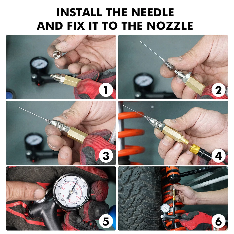 Комплект инструментов для заполнения воздушного амортизирующего насоса для Harley Electra Glide Road Glide Road King - Изображение 4 из 4