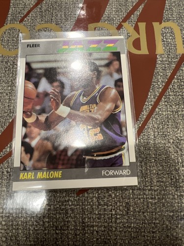 🏀Karl Malone Utah Jazz 1987 Fleer #68 NBA Card NM - Picture 6 of 11