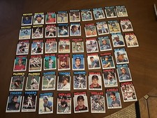 51 Card Lot 1986 Topps Baseball MLB Brewers/Phillies/Blue Jays/Reds/Padres/Royal