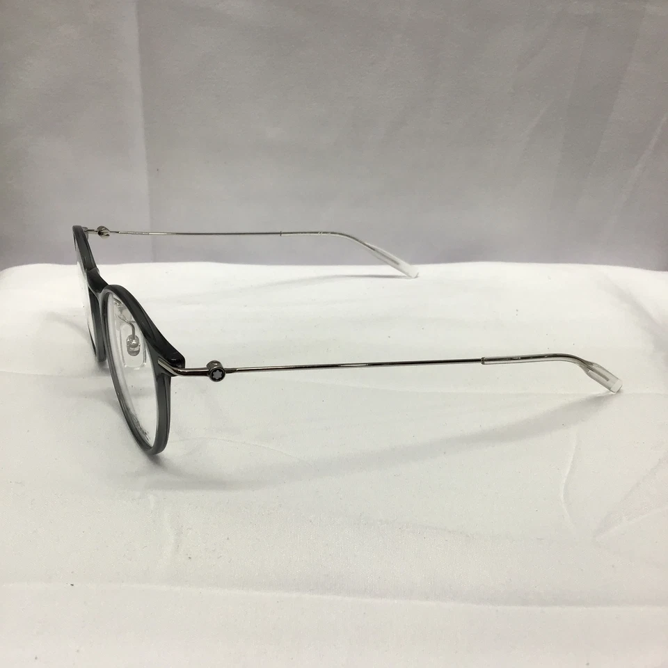 Montblanc MB0099O 001 48-21-145 con monturas de gafas plateadas, gris Foto 3 de 4