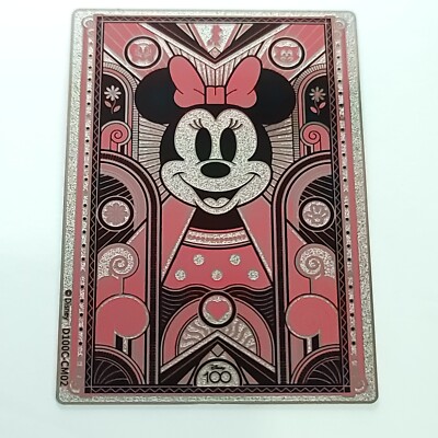 Minnie Mouse Card Fun Disney 100th Anniversary Carnival Metal Card