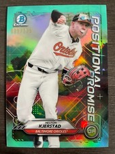2021 Bowman Chrome Heston Kjerstad POS-HK Positional Promise Aqua Refractor /125