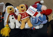 VTG Disney Winnie-the-Pooh Eeyore 8" Plush Bean Bag Lot of 3 - New w/ Tags