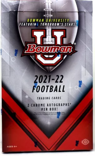 2022 BOWMAN UNIVERSITY FOOTBALL HOBBY BOX BLOWOUT CARDS