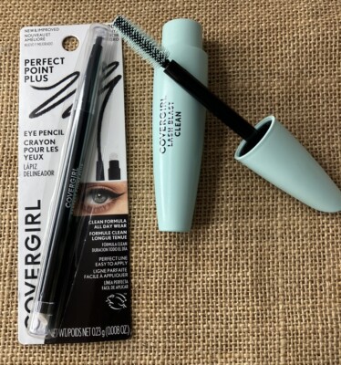 Covergirl BLACK ONYX Perfect Point Plus Eyeliner #200 + BONUS Covergirl Mascara
