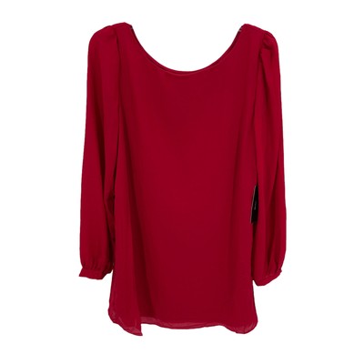 Lulus Women's Long Sleeve Mini Dress Size Medium Red NWT Lined Scoop Neck