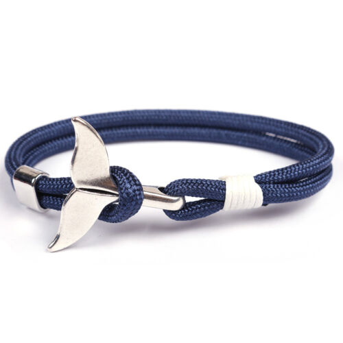 Happiness Jewelry Nylon Paracord Rope Nautical Whale Tail Bracelet 8 Inches - Picture 5 of 10