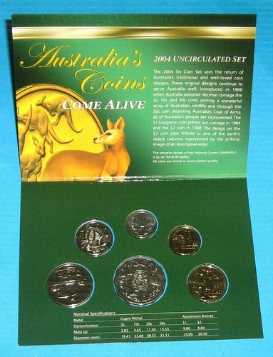 Australia 6 Coin 2004 Mint Set Nice - Picture 2 of 2