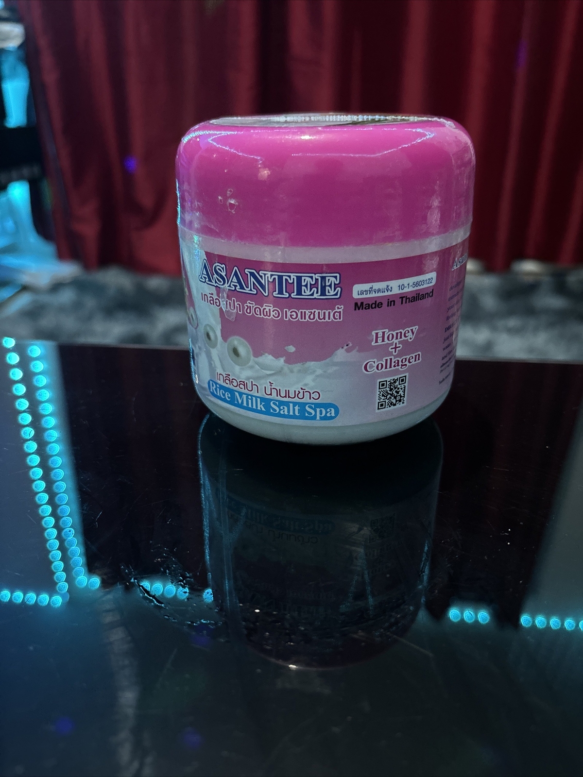 Asantee RICE MILK Salt Spa Scrub HONEY + COLLAGEN 700ML Large SIZE Tub