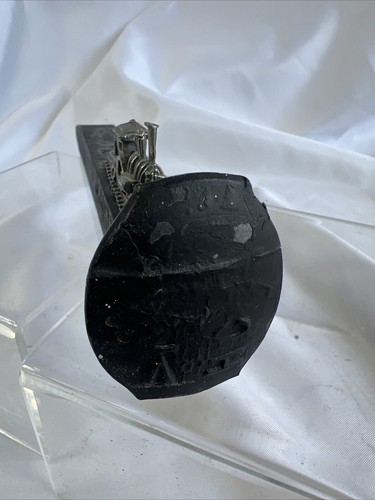 Pewter Locomotive Mining Train Model On An Iron Railroad Spike Nail - Picture 6 of 7