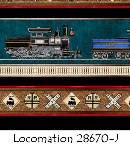 Locomotion Trains 28672 E QT Fabrics cotton quilt fabric All over Motifs - Picture 5 of 7
