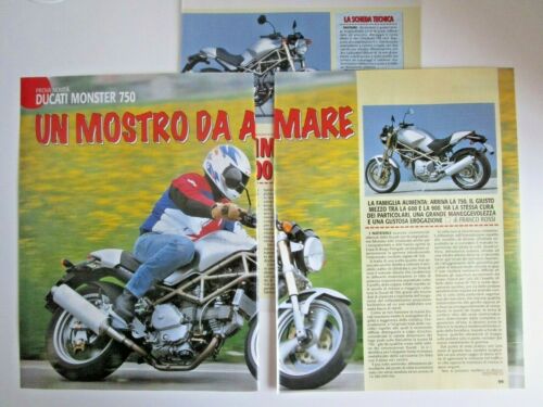MOTOSPRINT996-PROVA/TEST-1996-DUCATI MONSTER 750-PROVA NOVITA'-3 fogli-3 sheets - Afbeelding 1 van 1