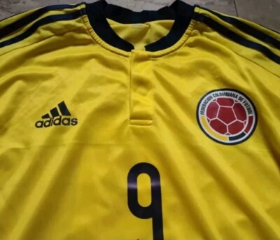 Adidas Colombia home soccer jersey 2014 Falcao #9 size XL | eBay