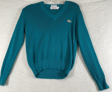 Vintage Izod Lacoste Hong Kong Women's V-Neck Blue Sweater, Size 16