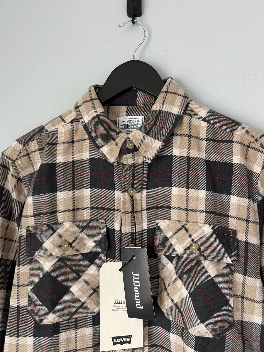 トップス LEVI'S x JJJJound Plaid Shirt Brown XL LEVI'S x JJJJOUND PLAID SHIRT – Social Status