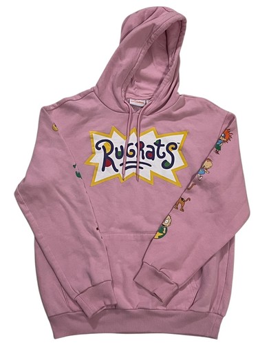 Nickelodeon Rugrats Hoodie Sweatshirt Damen Gr. Medium rosa Kängurutasche