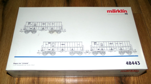 Marklin Ho 48443 USINOR Ore 3 Freight Car Train Set SNCF/SGW in Original Box