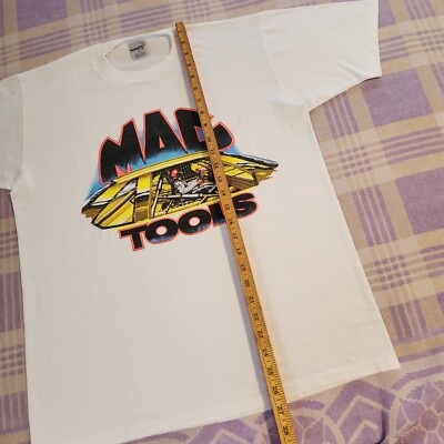VTG 80s Mac Tools Car Driver Hot Rod T Shirt Large Race Car USA
