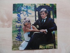 Helmut Berger & Sydne Rome autographs signed 14x14 cm magazine image