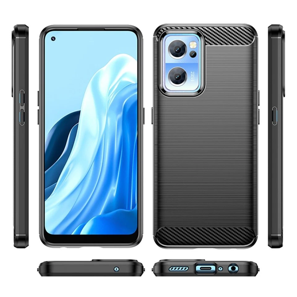 Hülle für OnePlus Nord CE 2 5G Handy Cover Silikon Case Bumper Carbonfarben - Bild 2 von 4