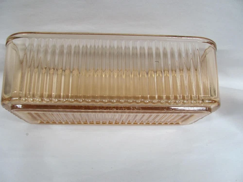 Vtg Pink Glass Refrigerator Dish Container Depression Era by Federal 8.5” #54