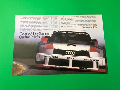 1990 1991 AUDI 90 80 S GT QUATTRO VINTAGE ORIGINAL PRINT AD ADVERTISEMENT A1 - Afbeelding 1 van 1