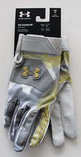 Under Armour Clean Up Batting Gloves Mens Medium Camo/Gold