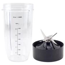 32 oz Cup and Extractor Blade for NutriBullet Lean NB-203 1200W Blenders