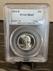 1944-D Washington Silver Quarter PCGS MS65