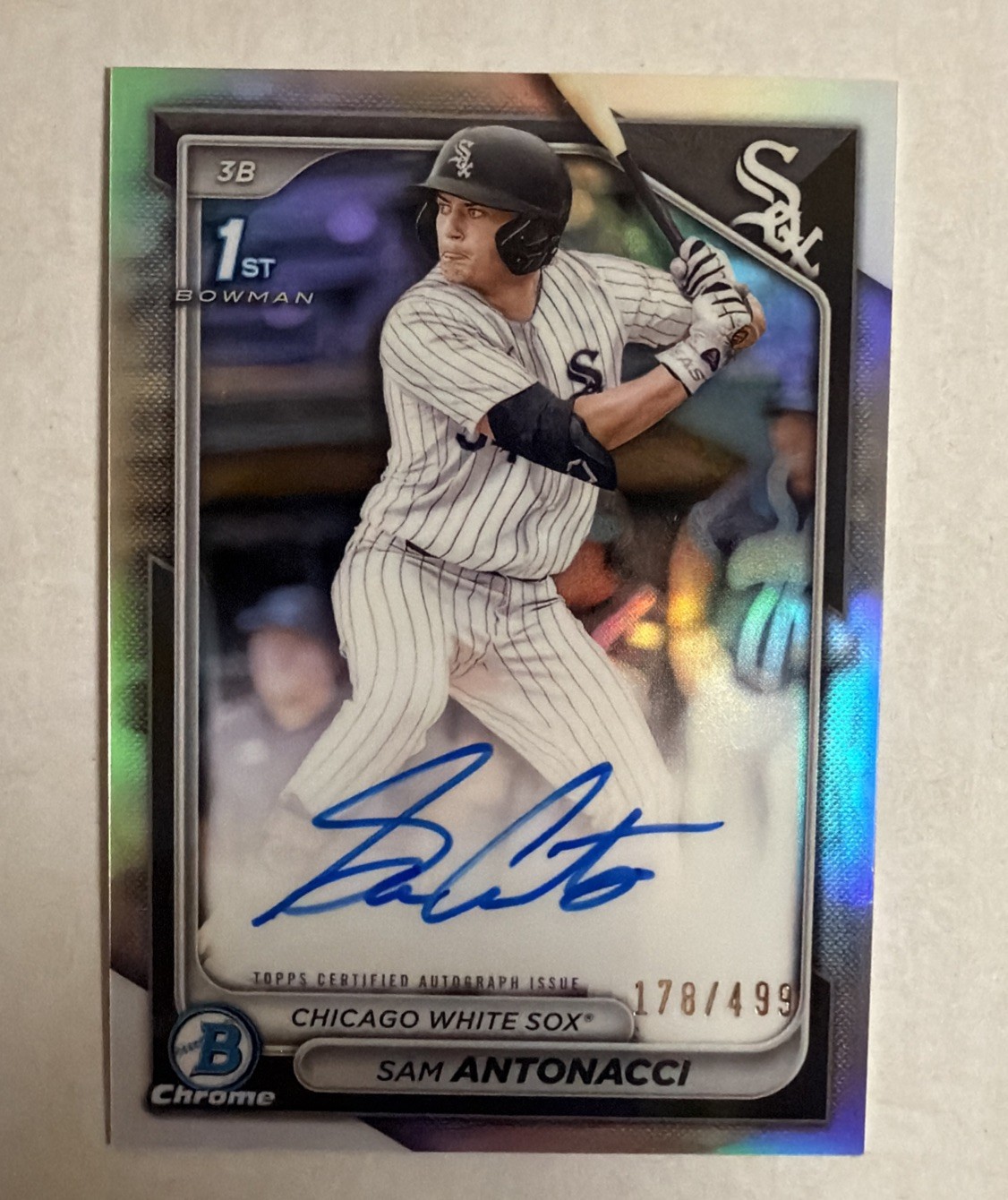 2024 Bowman Draft Chrome SAM ANTONACCI 1st Bowman REFRACTOR Autograph /499 AUTO