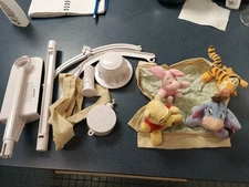 Vtg Winnie the Pooh Musical Mobile Plush Pooh Eeyore Tigger Piglet New NIB NOS