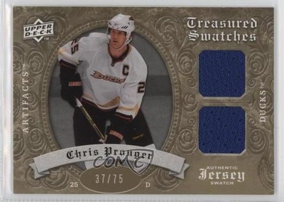 2008 Artifacts Treasured Swatches Dual Gold 37/75 Chris Pronger #TSD-CP HOF 0nr3