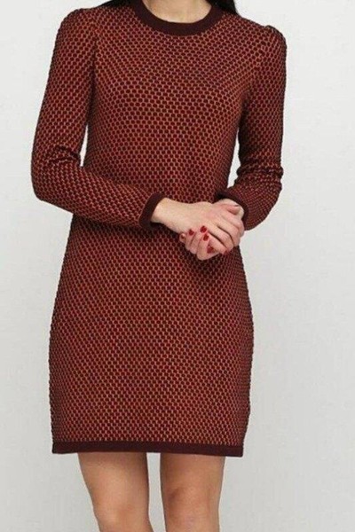 Women COS Dress Burgundy Cotton 36 / S / 44