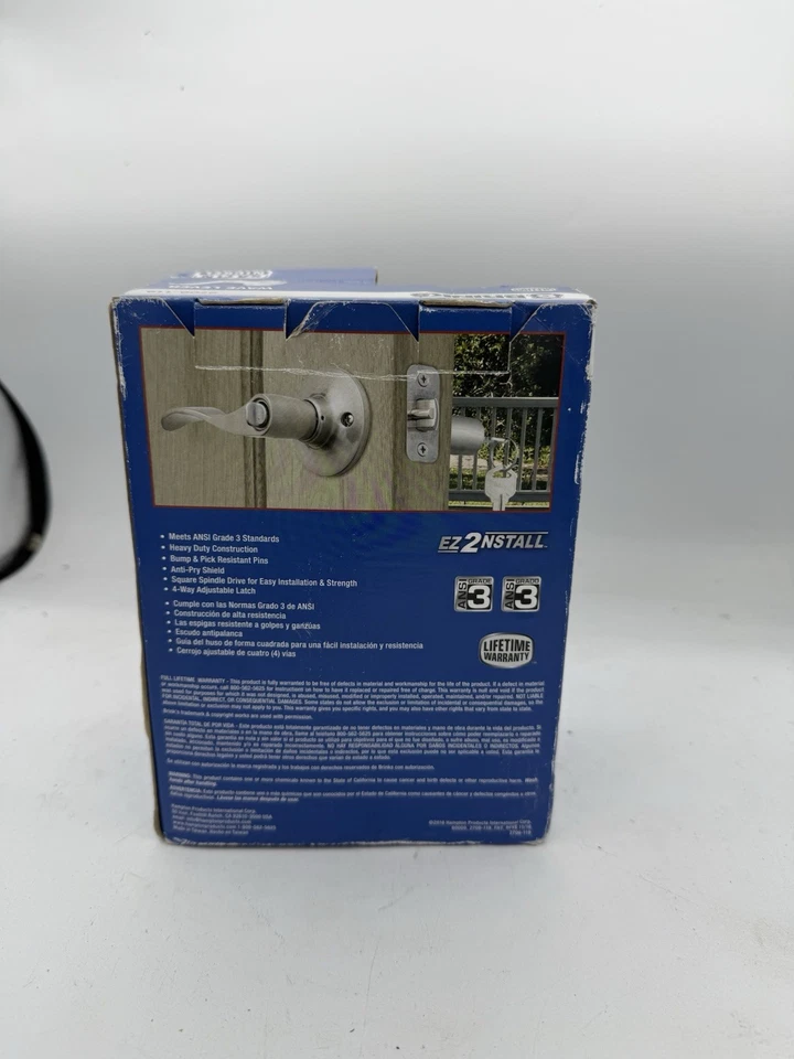 Cerradura de palanca de puerta de entrada con llave de alta seguridad Brinks 2706-119 níquel satinado Foto 2 de 2