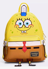 Loungefly Nickelodeon SpongeBob SquarePants Mini Backpack Zip Lined Yellow/Brown