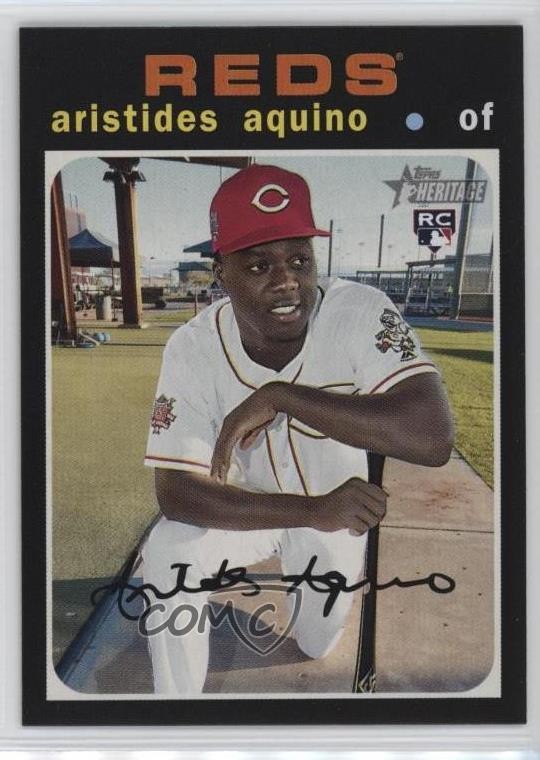2020 Topps Heritage Action Image Variation Aristides Aquino #54 b7a