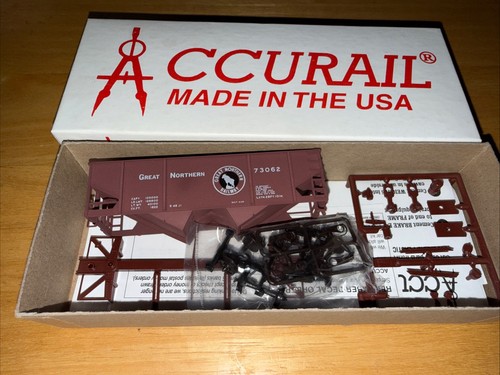 Kit de tolva doble de 2 bahías HO Accurail 23013 Great Northern Canton GN #73062 NOS | Zustand: New