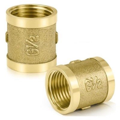2Pcs Corrosion Resistant Copper Sleeve Adapters Pipe Couplers for Secure Joints