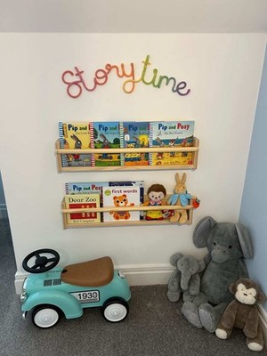 Story Time Wandschild aus gestricktem Draht - Kinderzimmer Kinderzimmer Deko