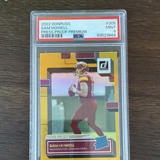 2022 Panini Donruss Sam Howell #305 Press Proof Premium PSA 9 Commanders