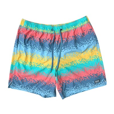 SAXX Oh Buoy 2N1  Volley 7'' Swim Shorts Mens XL Ballpark Pouch Colorful