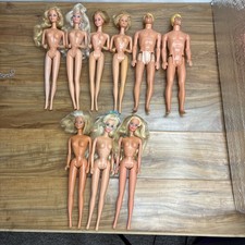 Lot of (9) Barbie Ken blondes Twist Waist bendable Knees Restoration