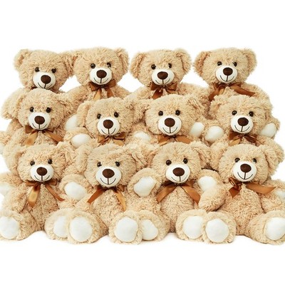 12 Pack Teddy Bears Bulk 13.5 inch Small Teddy Bear Stuffed Bears for Baby Sh...