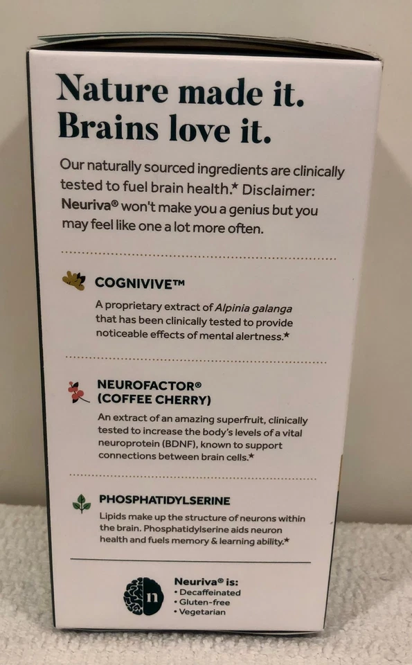 🎁 Suplemento Neuriva Ultra Salud Cerebral AUTÉNTICO Nootrópico 60 Cápsulas GENUINO Foto 2 de 4
