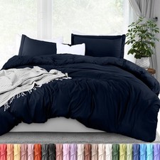 Duvet Cover Full Size - 3 Piece with Zipper Closure - 1 Comforter Cover 80X90.